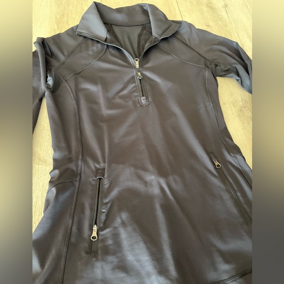 Lululemon Black Quarter-Zip Athletic Pullover - size 8 - Picture 3 of 7
